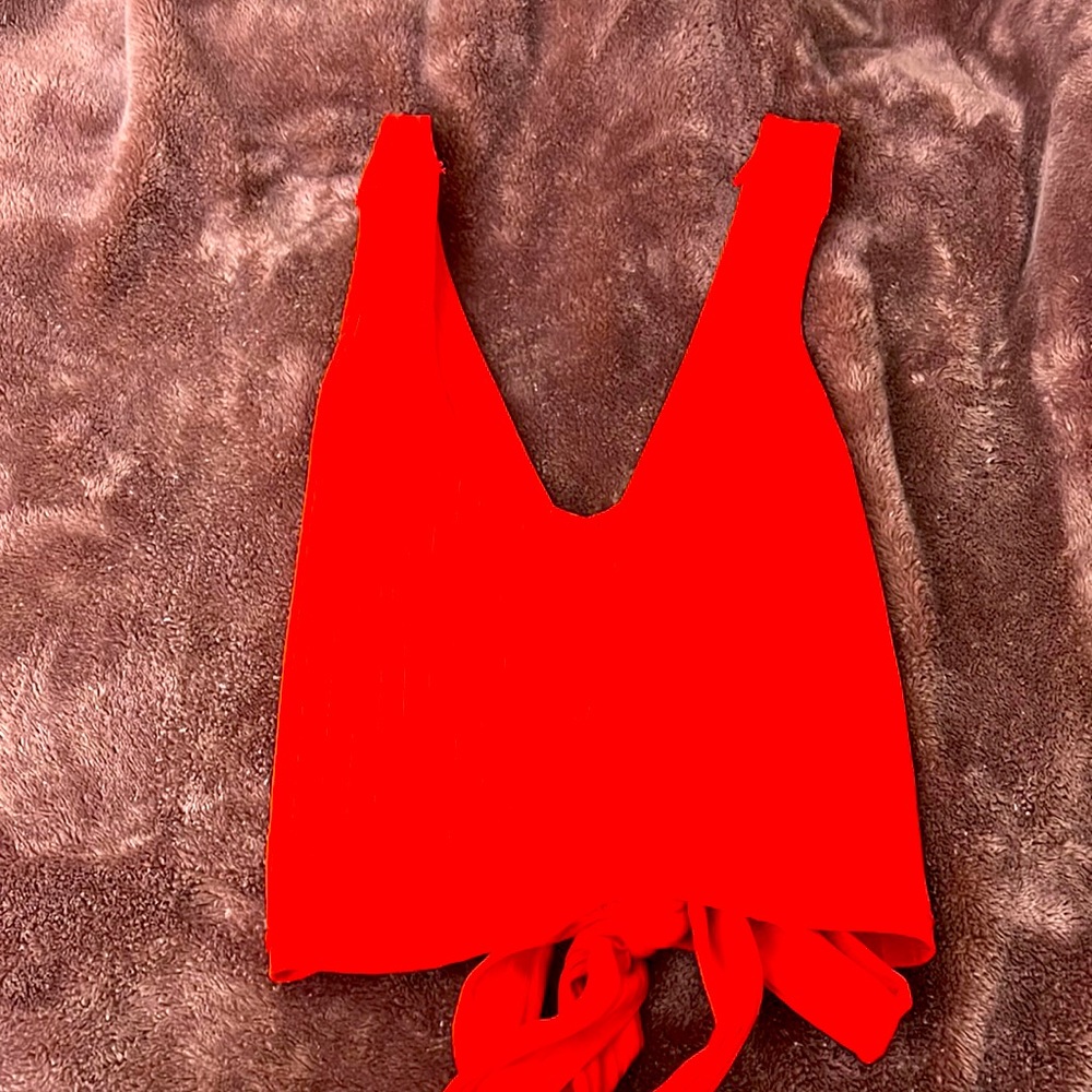 Red crop top